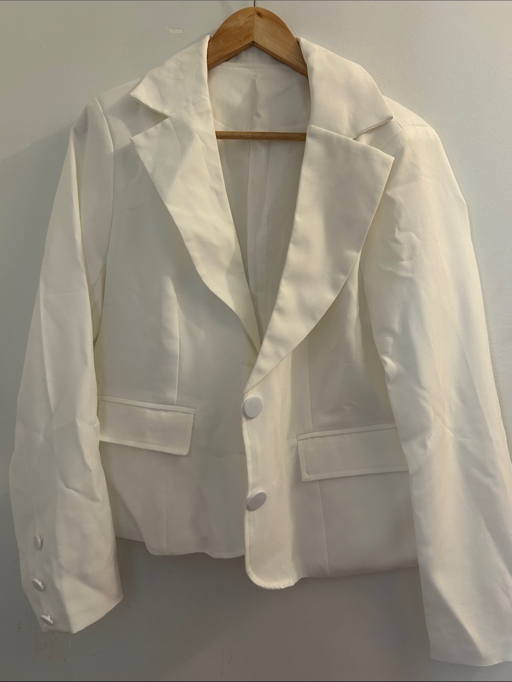 Classic White Women's Blazer Jacket